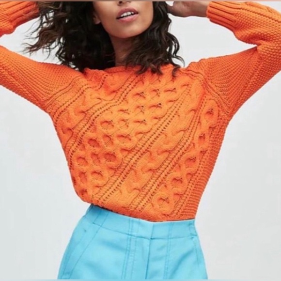 NWT JCrew diagonal cableknit crewneck sweater - Picture 2 of 6